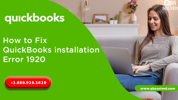 How to Fix QuickBooks installation Error 1920