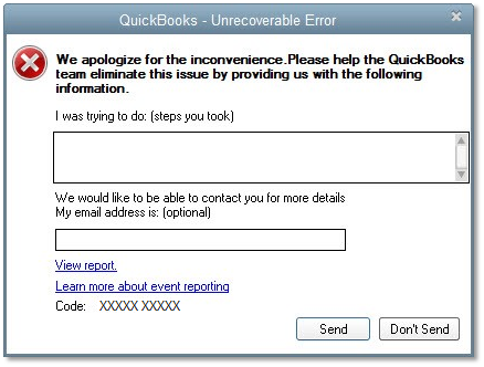  QuickBooks  Payroll Setup Error Code Format 00000 XXXXX