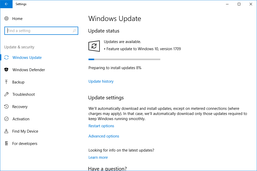 Method 6: Installing windows update