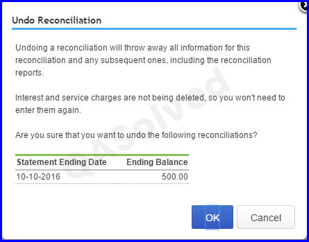 undo or Delete Reconciliation in QuickBooks online accountant version