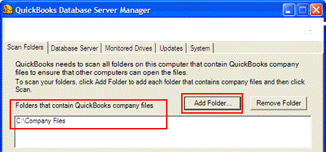 using QB database server manager
