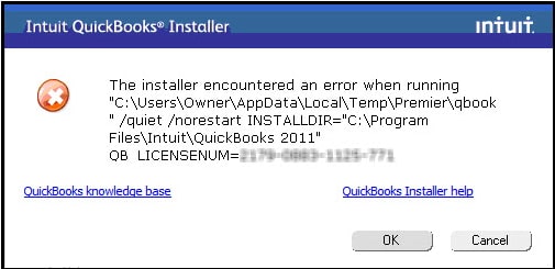  EXEAdapter error 61686 in QuickBooks