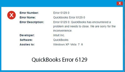 QuickBooks Error 6129, 0