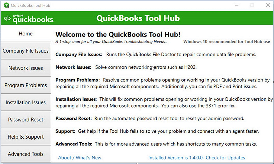 Checking for QuickBooks desktop company file