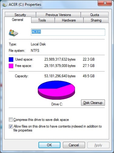 Checking if the device has enough Disk Space