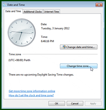 checking the date and time of the file location in your system