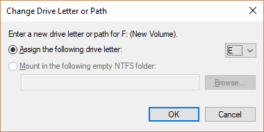 drive to a new drive letter