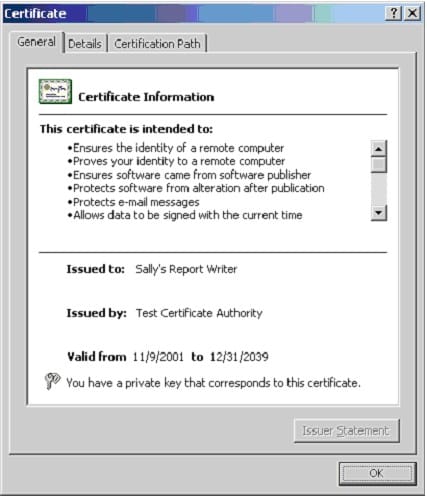 Click the install certificate